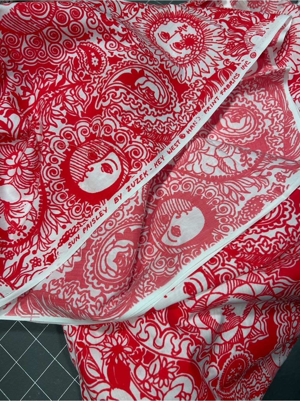 Sun Paisley by Zuzek Key West Fabric- 3yards - Picture 2 of 6